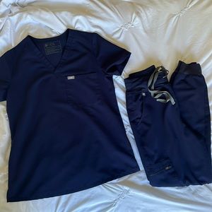 Figs Navy XS Catarina & Zamora Scrub Set